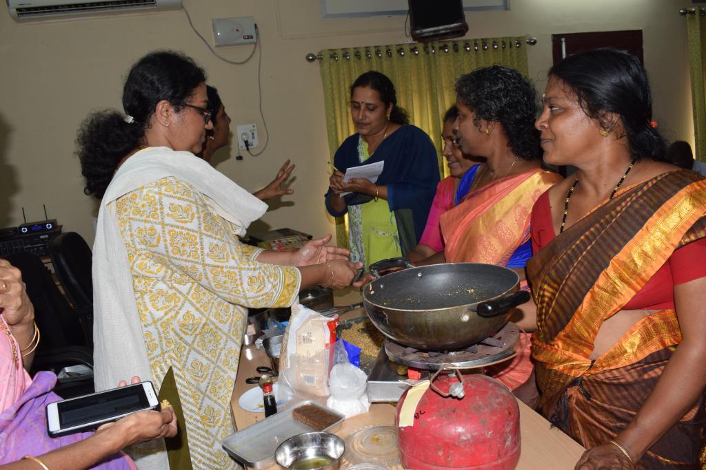 Practical session millet processing