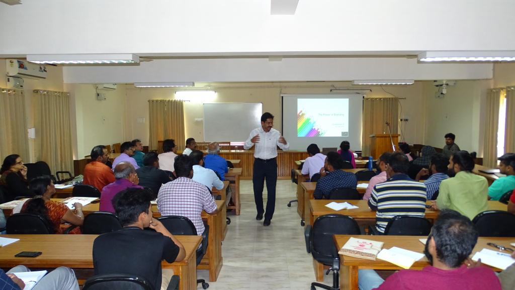 Dr Sunilkumar S, Principal Consultant & MD AUM Consulting Pvt.Ltd handling session on ‘The Power of branding’